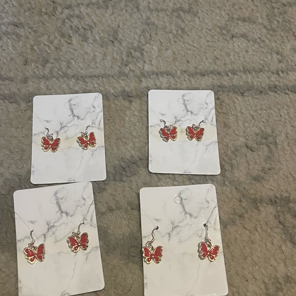 Red Butterfly 🦋 Earrings (1️⃣)